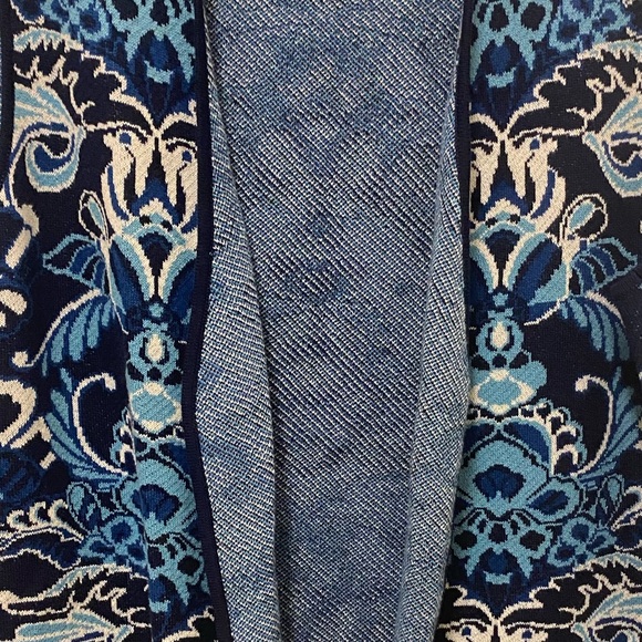 Susan Graver  Vest Cardigan tight knit Jacquard Sweater Size L - Picture 10 of 11
